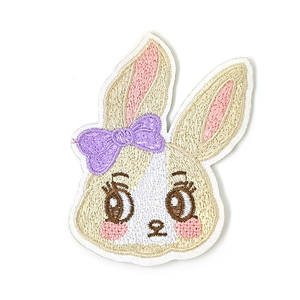 Arco de moda personalizado de alta demanda decorado lindo conejito coser en parche bordado para ropa - Product Image 3
