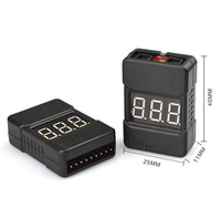 Testeur de tension de batterie Lipo BX100 1-8S / Alarme de basse tension / Vérificateur de tension de batterie avec haut-parleurs doubles