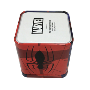 Nguồn Nhà Máy Giá Tốt Tin Hộp Trà 76*76*76Mm Dễ Thương Đồng Hồ Quà Tặng Thiếc Vuông Có Thể Vòng Đeo Tay Đồ Trang Sức Hộp Thiếc Với Chèn - Product Image 5