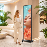 Affichage LED pliable en aluminium moulé sous pression léger GOB P2.5, cascadeable, HDR10, 500 nits, affichage numérique couleur pleine pour la vente au détail