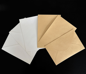 Carte d'invitation de mariage pliée en trois, décorative, de haute qualité, logo imprimé, possibilité d'ajouter un logo, <span class=keywords><strong>enveloppe</strong></span> en papier kraft coloré 120 g/m² - Product Image 6