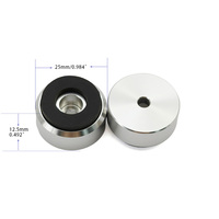 Pieds d'isolation Hi-Fi en aluminium CNC de 25 mm de diamètre extérieur pour enceintes bibliothèque, amplificateurs, DAC et équipements audio – Patins anti-choc pour haut-parleurs