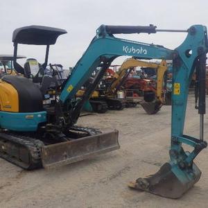 Excavadora usada versátil modelo 2014, 80% nueva, excavadora compacta de 3.5 toneladas con giro de cola cero, excavadora Kubota usada, excavadora de segunda mano. - Product Image 5
