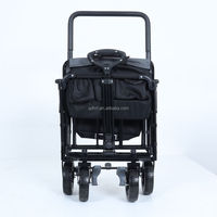 Chariot de camping pliable portable à quatre roues, chariot industriel OEM pour usage extérieur et shopping, qualité industrielle