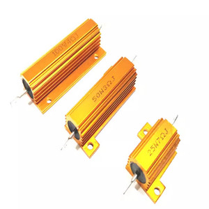 Résistance en ciment bobinée haute puissance à boîtier en aluminium doré 100W 1R/1.5/2/3/5/20/50/100/1K <span class=keywords><strong>Ohm</strong></span> - Product Image 2