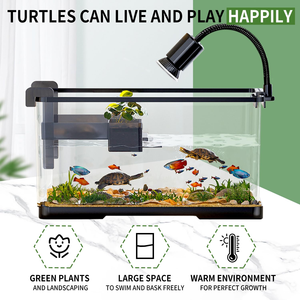 Pecera de Plástico Transparente para Escritorio, Estilo Ecólico, para Peces Betta y Goldfish, Accesorio Decorativo para Mascotas - Product Image 2