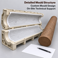 Moule décoratif en résine Tietuo + noyau en silicone pour colonne en bois PU C295-G1, résistant à la chaleur, fabrication en usine, MOQ 1 ensemble