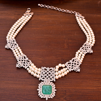 Parures de bijoux fantaisie pour mariage, style euro-américain vintage, collier et boucles d'oreilles en alliage, sertis de zircons, design ajouré