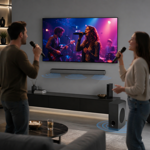 <span class=keywords><strong>Barra</strong></span> de <span class=keywords><strong>Sonido</strong></span> para TV de 2.1 Canales con Subwoofer, Micrófono, Sistema de Cine en Casa, Bluetooth, Karaoke, Control Remoto, HDMI, <span class=keywords><strong>Sonido</strong></span> HIFI con Bajos Profundos - Product Image 2