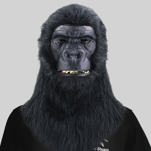Máscara de Cabeza de Animal con Boca Abierta, Divertida Máscara de Cabeza de Lobo, Perro, Tigre, Gorila, Disfraz para Fiesta de Disfraces, Accesorios de Halloween - Product Image 3