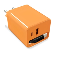 Chargeur rapide 65W avec câble rétractable, prise EU, USB-C PD QC SCP OVP OCP, ignifuge pour montre connectée, téléphone portable, ordinateur portable