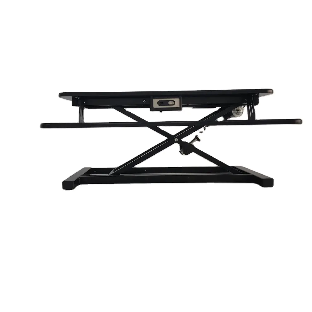 Electric Height Adjustable mobile Desk Converter Sit Stand Desk converter Riser max 30kg