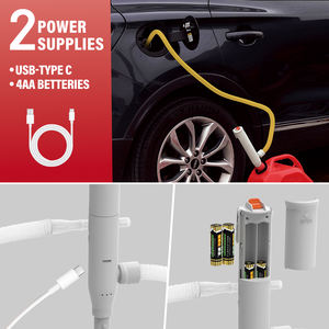 3.2GPM <b>Battery</b> Powered Fuel Transfer Pump with USB FN601B-USB Made of Durable Plastic - Product Image 5