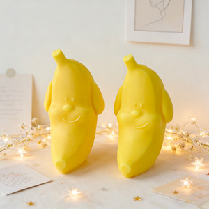 Cute Banana Dog Shaped Scented <b>Candle</b> 3D Cartoon Fruit Figurine Soy Wax <b>Candle</b> Home Table Decor Birthday <b>Gift</b> - Product Image 4