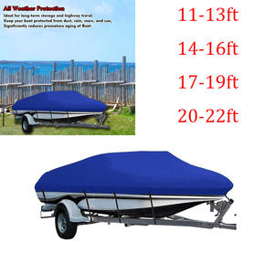 Housse de bateau en PVC imperméable 210D en forme de V, housse de protection pour bateau rapide bleu, housse de protection pour bateau/yacht - Product Image 3