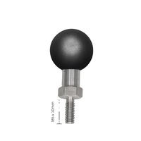 Adaptateur à bille 1 pouce avec vis à filetage mâle M6X10mm pour Insta360, GoPro, DJI OSMO pour supports Ram