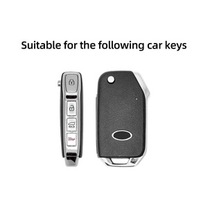 Housse de clé pour <span class=keywords><strong>Kia</strong></span> Forte Xls <span class=keywords><strong>Soul</strong></span> <span class=keywords><strong>LX</strong></span> K5 <span class=keywords><strong>Soul</strong></span> Sorento Cerato NIRO, étui de protection pour clé, porte-clés de voiture pour clé pliable - Product Image 4