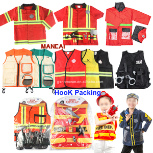 Disfraz de bombero rojo para niños más Popular para el día de la carrera, uniforme de fiesta de Halloween, traje de trabajo con pantalones y vestidos superiores - Product Image 1