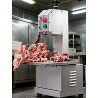 Système de scie à viande de qualité commerciale pour table, avec moteur à vitesse variable et capacité d'ajustement de l'épaisseur de 0 à 12 cm