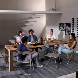 <span class=keywords><strong>Tavolo</strong></span> da Pranzo Moderno Espandibile in Legno Massello, Design Pieghevole Personalizzato, Allungabile per Uso Alberghiero, <span class=keywords><strong>Tavolo</strong></span> Multifunzione - Product Image 6