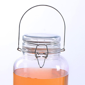 Distributeur de jus et de boissons en verre gravé transparent de haute qualité Tangson ST143, soufflé à la main, 16,3x22,2x34,4 cm - Product Image 3