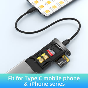 Adaptateur de lecteur de <span class=keywords><strong>carte</strong></span> SD/TF 3.0 multifonctionnel <span class=keywords><strong>13</strong></span>-en-1 stockage externe OTG pour <span class=keywords><strong>iPhone</strong></span> Type C Smartphones lecteur de <span class=keywords><strong>carte</strong></span> graveur - Product Image 4
