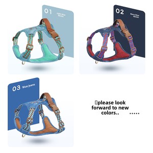Conjunto <span class=keywords><strong>de</strong></span> Arnés y Correa para Perro <span class=keywords><strong>de</strong></span> Mezclilla, Bordado, Estilo Vaquero, Correa <span class=keywords><strong>de</strong></span> Pecho para Mascotas, <span class=keywords><strong>Perros</strong></span> Pequeños y Medianos, Ajustable, <span class=keywords><strong>de</strong></span> Fábrica - Product Image 5