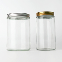 OEM personalizado 15ml 30ml 50ml 100mL tarro cosmético de vidrio transparente botellas de crema facial contenedor para el cuidado de la piel con tapón de rosca de aluminio