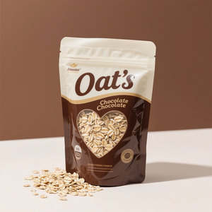 Sachets d'emballage personnalisés pour barre d'<span class=keywords><strong>avoine</strong></span> et céréales pour petit déjeuner Sachet de thé à l'<span class=keywords><strong>avoine</strong></span> debout Ziplock en grains naturels avec sucre de <span class=keywords><strong>coco</strong></span> et cacao en poudre - Product Image 6
