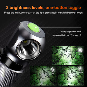 Lampe frontale LED rechargeable WOSEN IP65, réglable, détachable, mini, portable, à clipser sur un chapeau, double usage, pour le camping en plein air, usage quotidien - Product Image 3