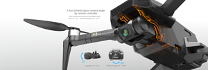 Drone MJX MG-1 4K Eis Grosir, Wifi 5G, Gimbal Motor Brushless 2-Axis, 40 Km/Jam, Quadcopter RC Lipat, Hadiah Natal - Product Image 5