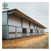 Étable à chèvres préfabriquée bon marché à prix d'usine avec abri design pour ferme laitière pour bovins et caprins vivants