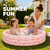Piscine gonflable pour enfants à trois anneaux, imprimée sur mesure, épaisse, circulaire, pour bébés, piscine intérieure pour enfants
