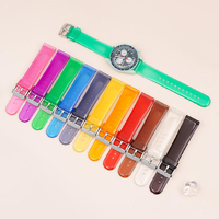 Nouveau bracelet de montre en caoutchouc TPU transparent de 20 mm pour MoonSwatch, bracelet de remplacement de luxe