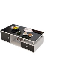 Meubles de salon en promotion, style nordique moderne et luxueux, prix bas, ensemble de meuble TV et table basse noirs