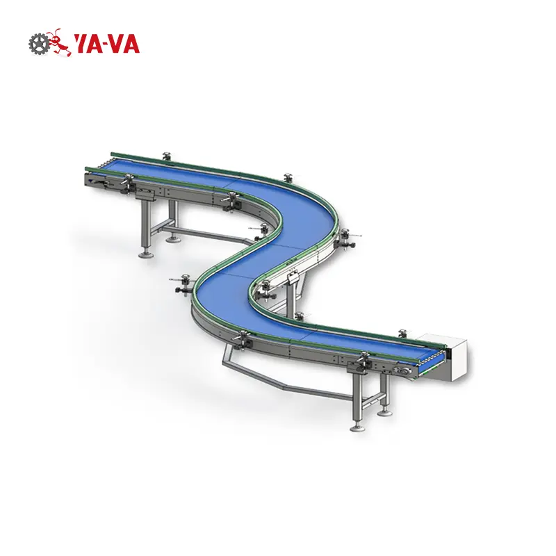 Procesamiento de carne modulares de plástico cinta transportadora