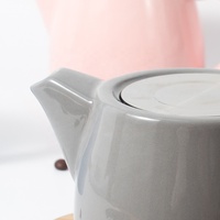 Théière en céramique personnalisée en gros avec couvercle et infuseur en acier inoxydable, théière en porcelaine avec infuseur