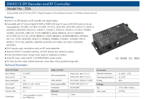 Skydance DSA DMX512 SPI Bộ giải mã và <span class=keywords><strong>RGB</strong></span> RGBW pixel <span class=keywords><strong>Led</strong></span> điều khiển DMX512 điều khiển - Product Image 5