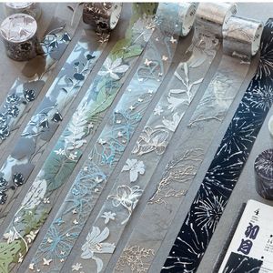 1 rouleau de ruban adhésif <span class=keywords><strong>s</strong></span>érie All Things Silent Like a Mystery, fournitures de journalisation à motif floral vintage pour la décoration et le collage DIY - Product Image 1