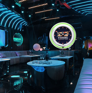 15inch <strong>Neon</strong> Light Wall <strong>Clock</strong> Single <strong>Neon</strong> Light - Product Image 2