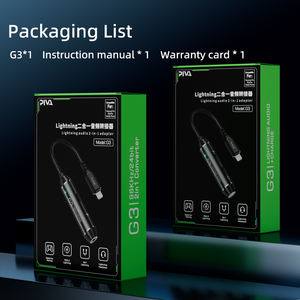 Piva 40cm kablo 2-in-1 hızlı şarj dönüştürücü PD 20W DAC 24Bit/96Khz HIFI ses adaptörü aydınlatma Laptop için 3.5mm - Product Image 5