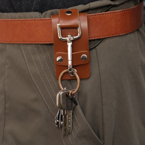 PU da Keychain chủ với vành đai vòng Lặp Di động Key chủ với <span class=keywords><strong>Hook</strong></span> cho vành đai đa-màu sắc xe Keychain Key tag bảo vệ - Product Image 1