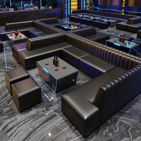 Bar o Salón Personalizado para Discotecas, Sillas para Cabinas de Discoteca, Sofá de Madera Maciza para Discoteca, Muebles de Salón BT727