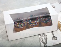 Boîtes à gâteaux blanches - 12*5.5*5.5 pouces - Boîtes de boulangerie blanches avec fenêtre - pour mariage, anniversaire, gâteaux, pâtisserie