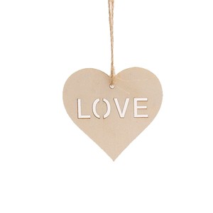 Pendentif en bois en forme de cœur 5,3x5,6 cm, découpe en forme de cœur, décoration de la Saint-Valentin, artisanat, décoration intérieure - Product Image 2