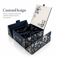Caja de Regalo Rígida Vacía con Logotipo Personalizado, Multiusos, para Cosméticos, Cuidado de la Piel, Perfumes, Empaque de Marca Privada, Fragancia Navideña