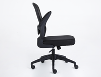 Chaise de bureau ergonomique économique au design moderne, dossier ailé en maille, pivotante, avec accoudoirs et appuie-tête réglables et inclinables