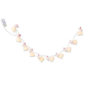 <b>Battery</b> Operated Waterproof Easter Bunny LED <b>String</b> <b>Lights</b> Warm <b>Light</b> Home Bedroom Holiday Party Decor - Product Image 1