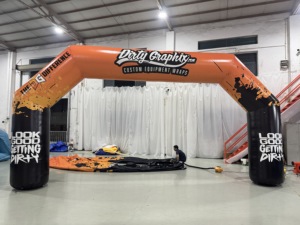 Prix d'usine, arche de course gonflable personnalisée pour événements sportifs, ligne de départ et d'arrivée, publicité gonflable colorée pour événements DLGZG - Product Image 3