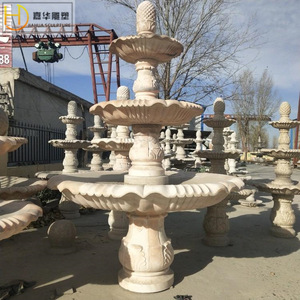 Fontaine en pierre Jiahua, décoration de jardin traditionnelle, style colonne, durable, pour l'extérieur - Product Image 1